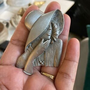 Elegant Silver Brooch